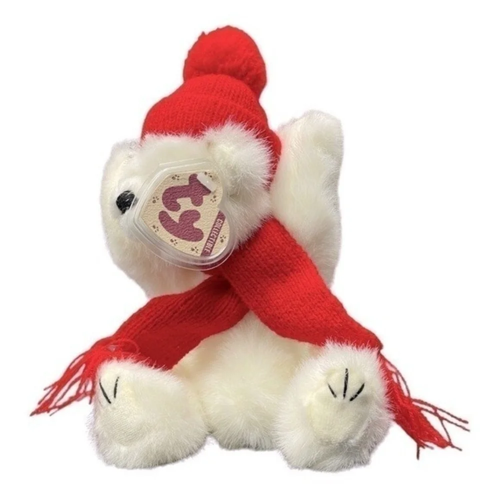 TY Attic Treasures Peppermint White Polar Bear 9.5